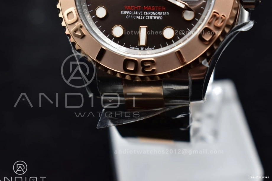 Steel VR Brown 904L Gold Best Clean On 126621 Dial Edition Yacht-Master Plated 1:1 Rose Trendy 488 Bracelet SS 0824